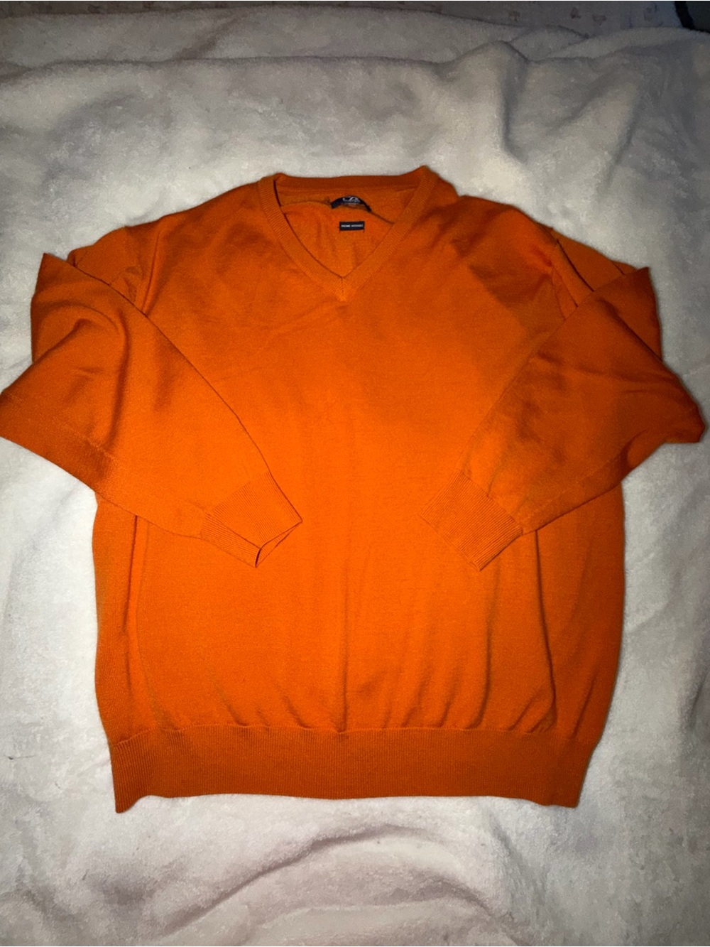 Cutter & Buck Men's V-Neck Sweater in Orange